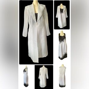 Elite Champagne 2 Piece Formal Dress Suit Embellished Sequins Women size 12